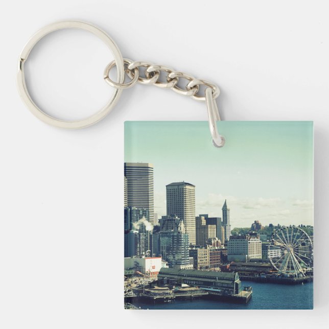 Skyline von Seattle Schlüsselanhänger (Vorderseite)