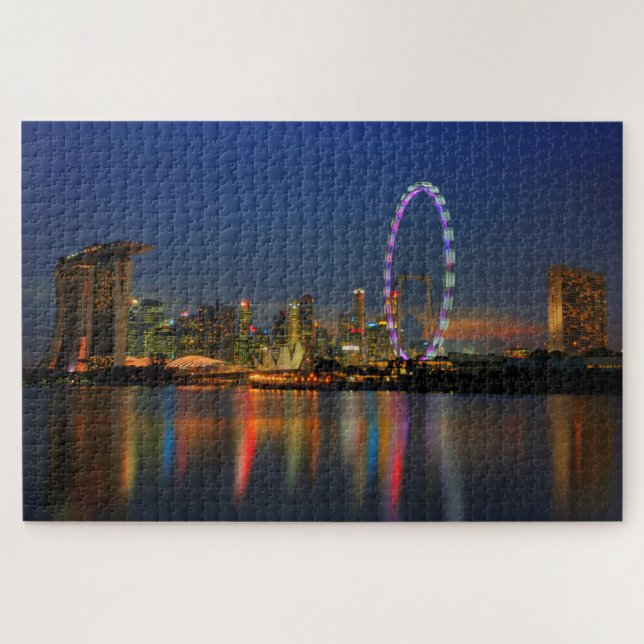 Skyline von Singapur Puzzle (Horizontal)