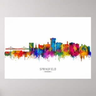 Skyline von Springfield Missouri Poster