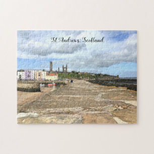 Skyline von St Andrews, Fife, Schottland mit Pier Puzzle