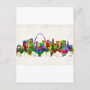 Skyline von St. Louis Missouri Feiertagspostkarte