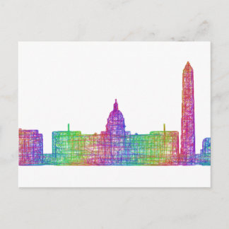 Skyline von Washington DC Postkarte