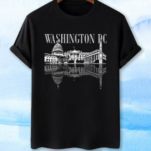 Skyline von Washington Dc Sehenswürdigkeiten T-Shirt