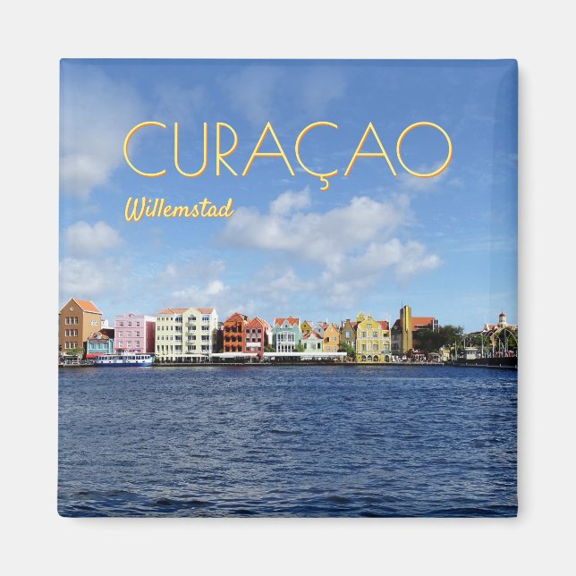 Skyline von Willemstad (anpassbar) Magnet (Vorne)