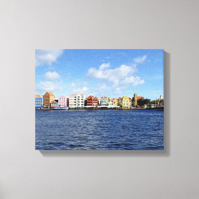 Skyline von Willemstad Leinwanddruck (Vorderseite)