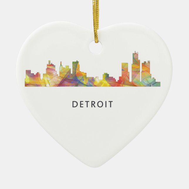 SKYLINE WB1 DETROITS, MICHIGAN - KERAMIK ORNAMENT (Vorne)