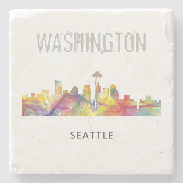 SKYLINE WB1 SEATTLES WASHINGTON - STEINUNTERSETZER (Vorderseite)