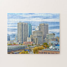Skyline Winnipeg Kanada. Puzzle