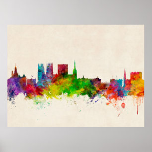 Skyline Yorks England Poster