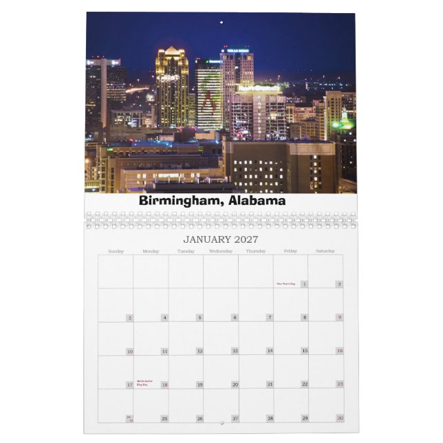 Skylines der USA Kalender (Jan 2027)