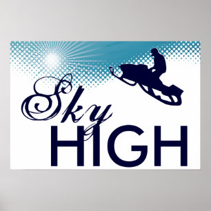 Skymobiling in großer Höhe Poster