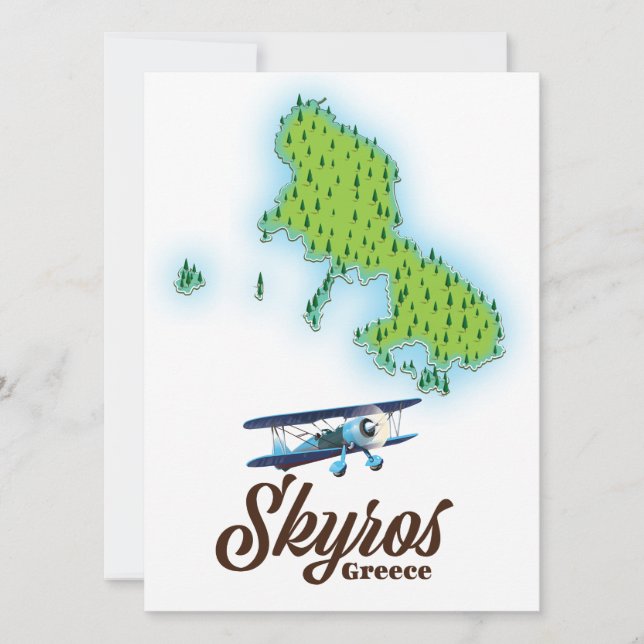 Skyros Greece Insel Map (Vorderseite)