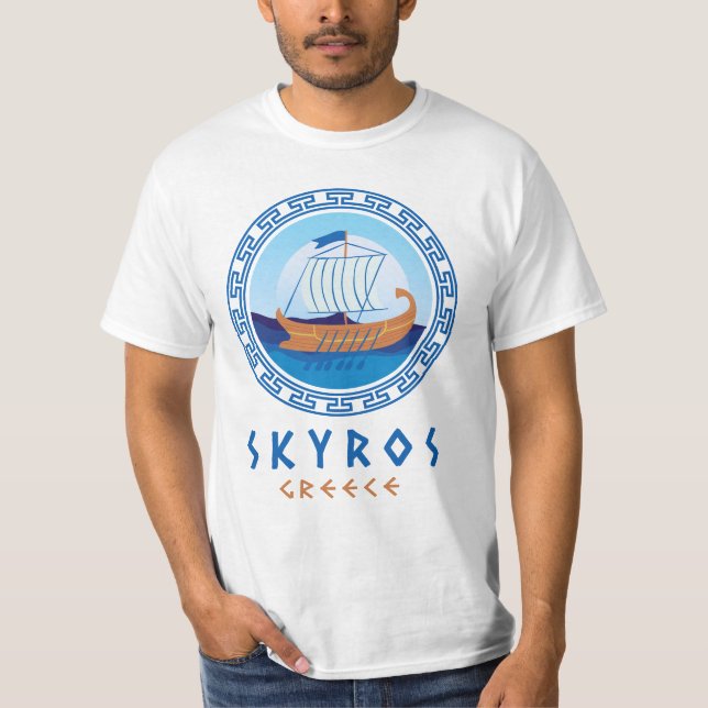 Skyros, Griechenland T-Shirt (Vorderseite)