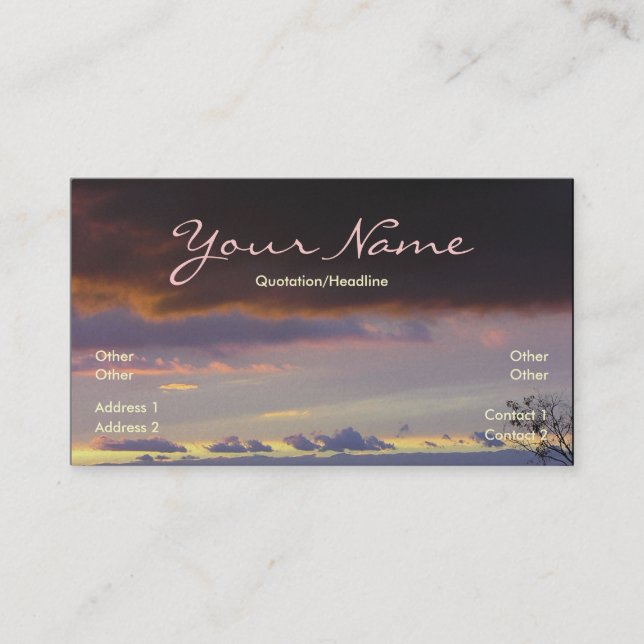 Skyscape Fantasy Business Card Visitenkarte (Vorderseite)