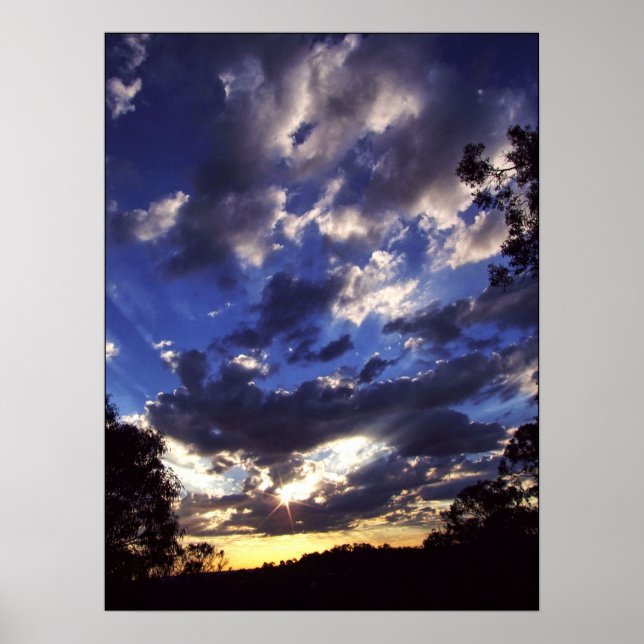 Skyscape funkelndes Poster (Vorne)