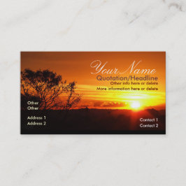Skyscape Sunset Business Card Visitenkarte