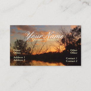Skyscapes Sonnenuntergang Silhouette Business Card Visitenkarte