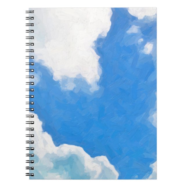 Skysky,painting,szene,spring,blue,art,fine,abstrac Notizblock (Vorderseite)