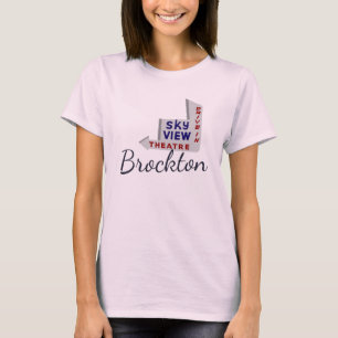 Skyview Drive-In Theater Sign Ladys T-Shirt