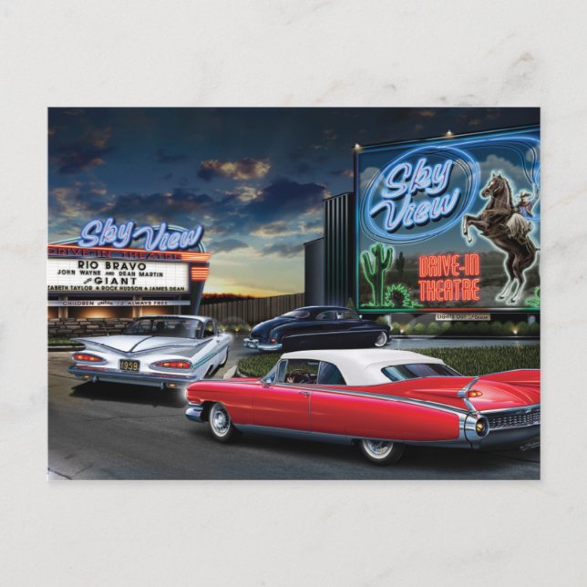 Skyview Drive Postkarte (Vorderseite)