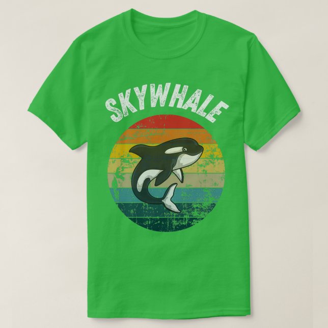 Skywale Retro Sunset Orca Whale T-Shirt (Design vorne)