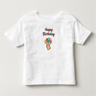 Skyward Birthday Wishings - Kawaii Cat mit Balloon Kleinkind T-shirt