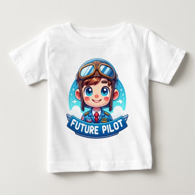 Skyward Dreams: Future Pilot Baby T-shirt (Vorderseite)