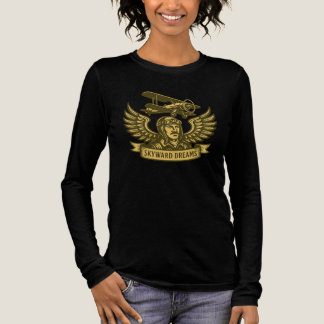 Skyward Dreams - Vintages Biplane Emblem Tri-Blend Shirt