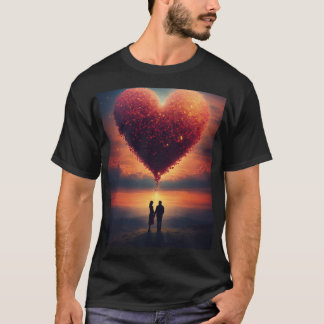 Skyward Serenity: Minimalistischer Heißluftballon T-Shirt
