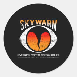Skywarn ist auch als störend verfügbar runder aufkleber