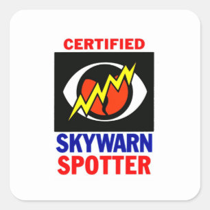 SkyWarn Quadratischer Aufkleber