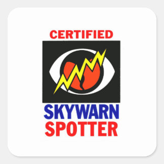 SkyWarn Quadratischer Aufkleber