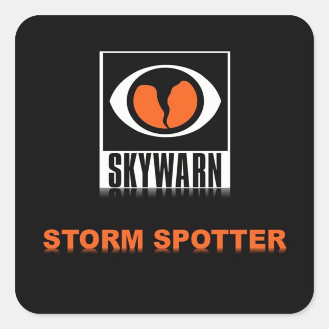 SKYWARN Storm Spotter Square Sticker (Vorderseite)