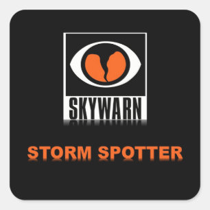 SKYWARN Sturm-Aufklärer-Quadrat-Aufkleber Quadratischer Aufkleber