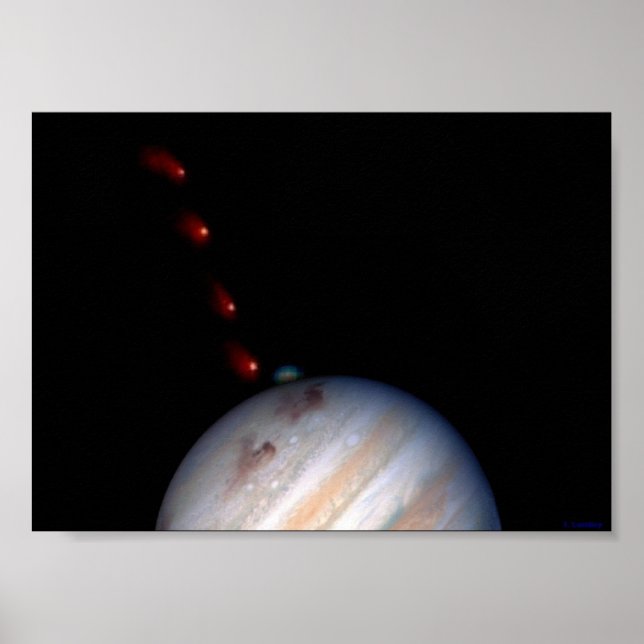 SL9-Auswirkungen auf Jupiter Poster (Vorne)