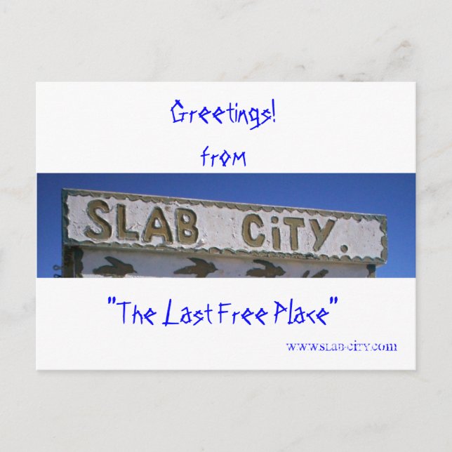 Slab City Postkarte (Vorderseite)