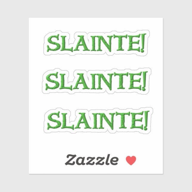 Slainte-3-Konturaufkleber Aufkleber (Blatt)