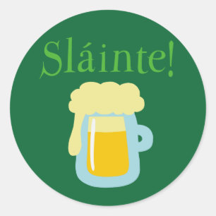 Sláinte Beer Runder Aufkleber