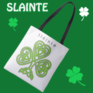 Slainte Celtic Irish Kleeblatt Design