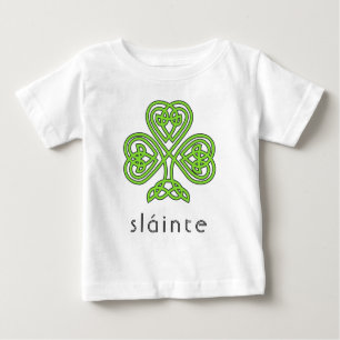 Slainte Celtic Kleeblatt Green St. Patrick's Day Baby T-shirt