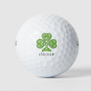 Slainte Celtic Kleeblatt Green St. Patrick's Day Golfball