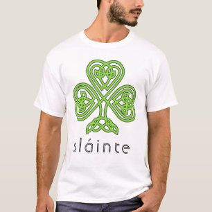 Slainte Celtic Kleeblatt Green St. Patrick's Day T-Shirt