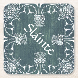 Sláinte Cheers Scottish Thistle Untersetzer