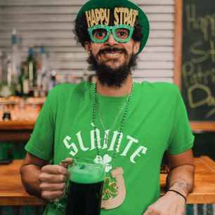 SLÀINTE Funny Irish St. Patrick's Day Green Clover T-Shirt