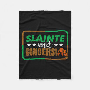 Slainte Gingers Irischer Ausdruck St Patricks Day  Fleecedecke