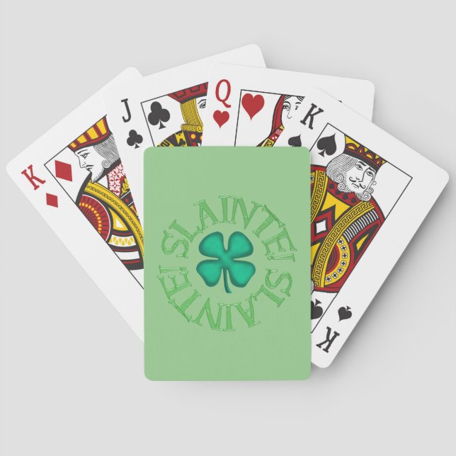 Slainte Green Poker Spielkarten (Rückseite)