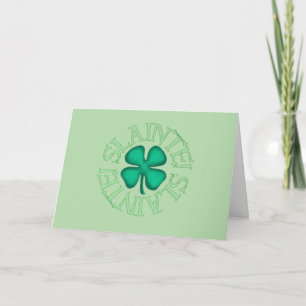Slainte grüne Grußkarte Karte