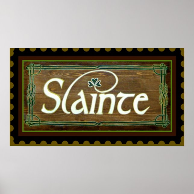 Slainte II ~ zu Ihrer Gesundheit! St. Patricks Poster (Vorne)