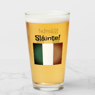 Sláinte! Irische Flagge St. Patrick’s Day Bierglas Glas