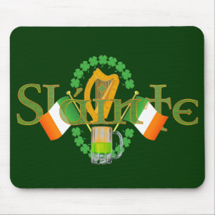 Slainte irische Geschenke Toast-"Gesundheits-" St. Mousepad